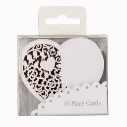 Show details for Something in the Air Heart Place Cards for Glass in White Picture of Something in the Air Heart Place Cards for Glass in White