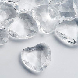 Show details for Clear Heart Table Crystals Picture of Clear Heart Table Crystals