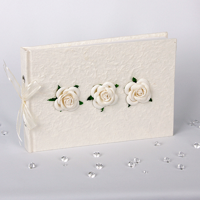 Picture of Vintage Triple Rose Design Guest Book