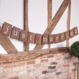 Show details for Just My Type - Just Married Bunting Picture of Just My Type - Just Married Bunting