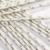 Picture of Vintage Romance - Paper Straws - White/Silver Hearts
