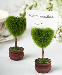 Picture of Unique Heart Design Topiary Place Card Holder