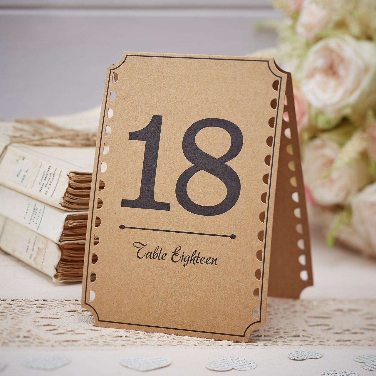 Picture of Brown Kraft Table Numbers - Vintage Affair - 13- 24