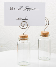 Picture of Perfectly Plain Glass Jar with Place Card Holder