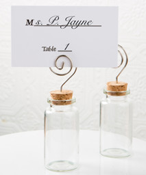 Show details for Perfectly Plain Glass Jar with Place Card Holder Picture of Perfectly Plain Glass Jar with Place Card Holder