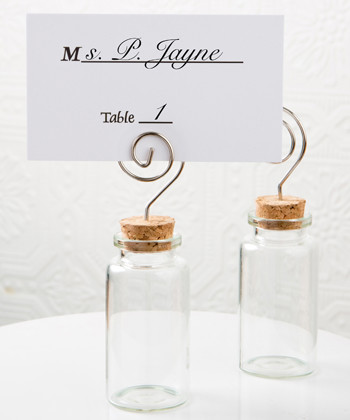 Picture of Perfectly Plain Glass Jar with Place Card Holder