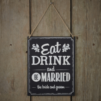 Picture of Eat Drink Be Married Sign