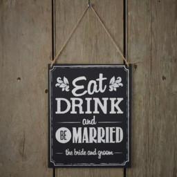 Show details for Eat Drink Be Married Sign Picture of Eat Drink Be Married Sign