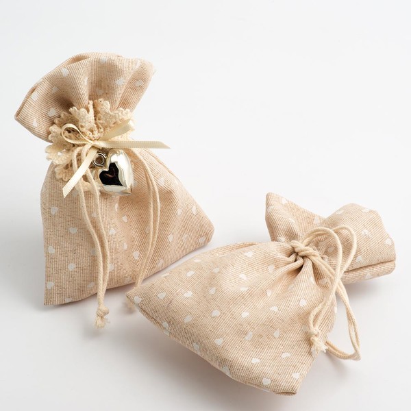 Picture of Heart Hessian Bags