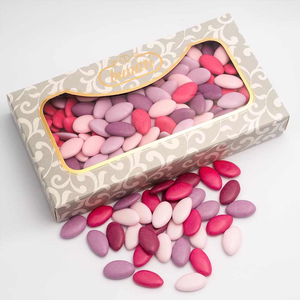 1000 PINK MINI HEART CHOCOLATE DRAGEES WEDDING FAVOURS 