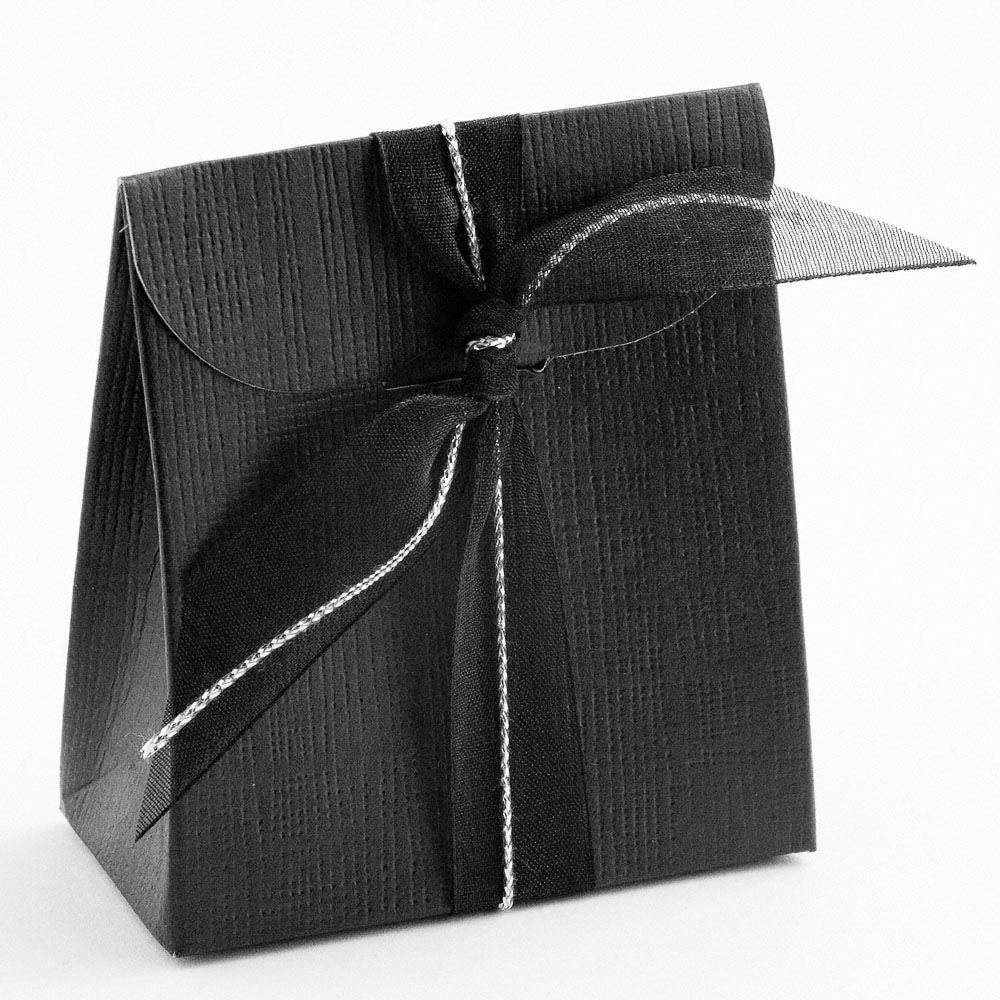 Black Silk Favour Box | UK Wedding Favours