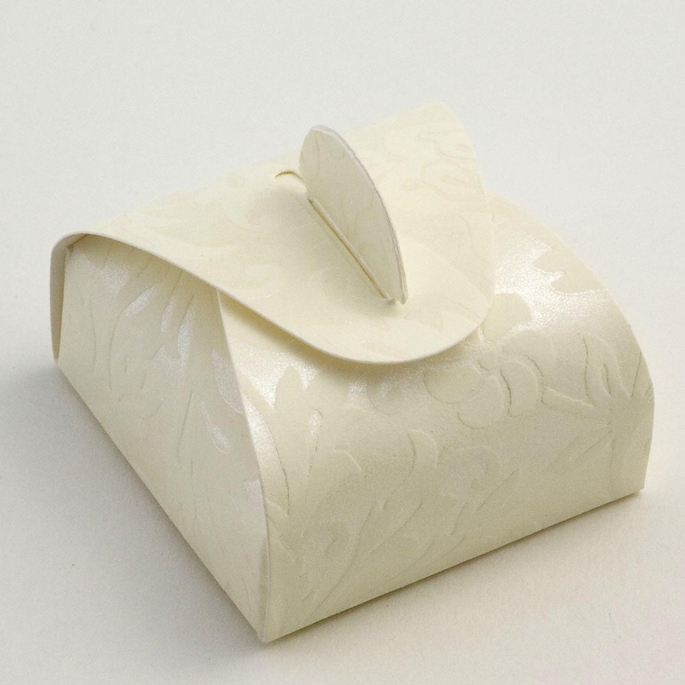 The Little Shop of Favours 50 Ivory Diamante Sacchetto Wedding Favour Boxes 