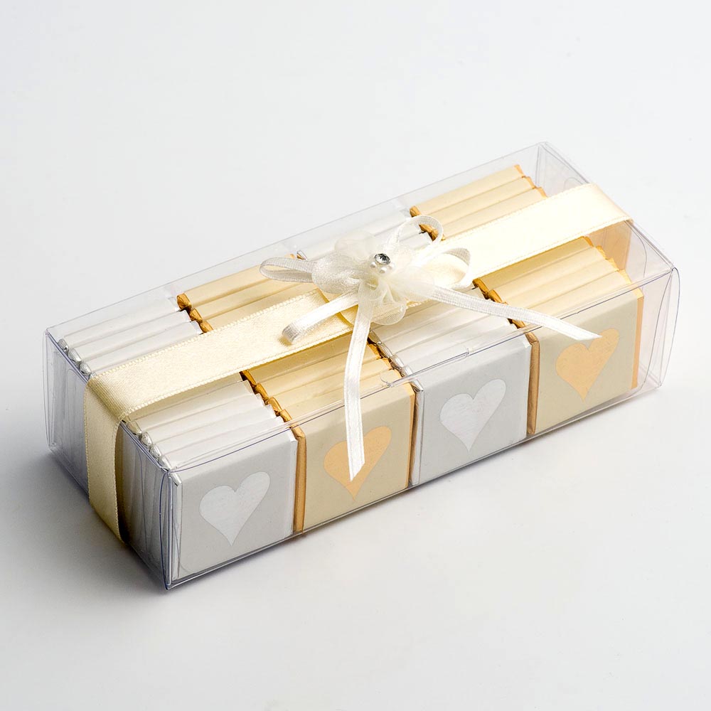 2 Clear Rectangle PVC Gift Favor Box with Organza Bow - CB Flowers & Crafts