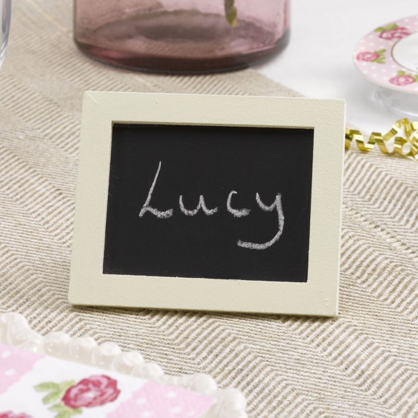 Picture of Ivory Chalkboard Place Markers - Vintage Rose