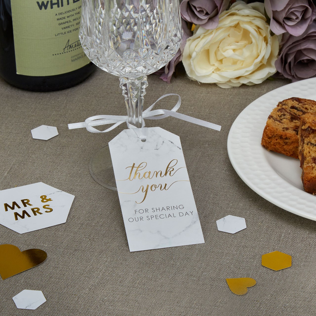Picture of Luggage Tags - Scripted Marble