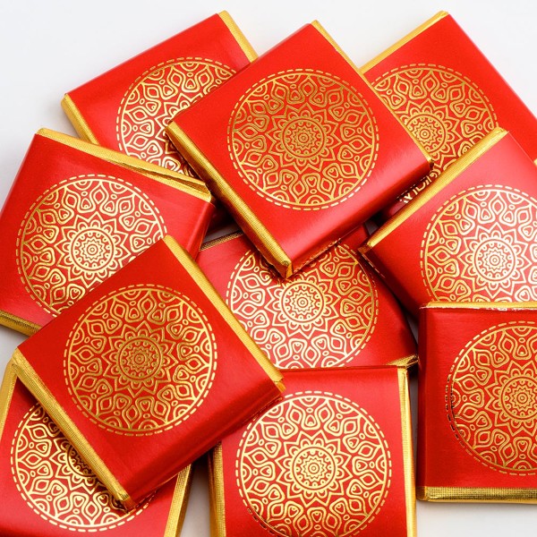 Picture of Mandela Chocolate Squares Red/Gold