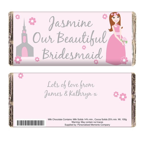 Picture of Beautiful Bridesmaid Chocolate Bar
