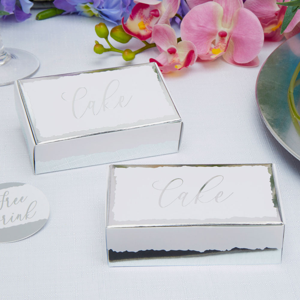 Picture of Dipped in Silver Cake Boxes