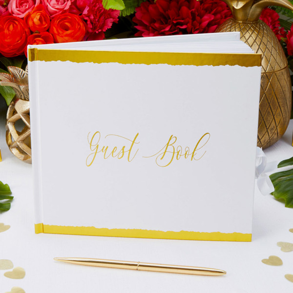 Picture of Dipped in Gold Guest Book