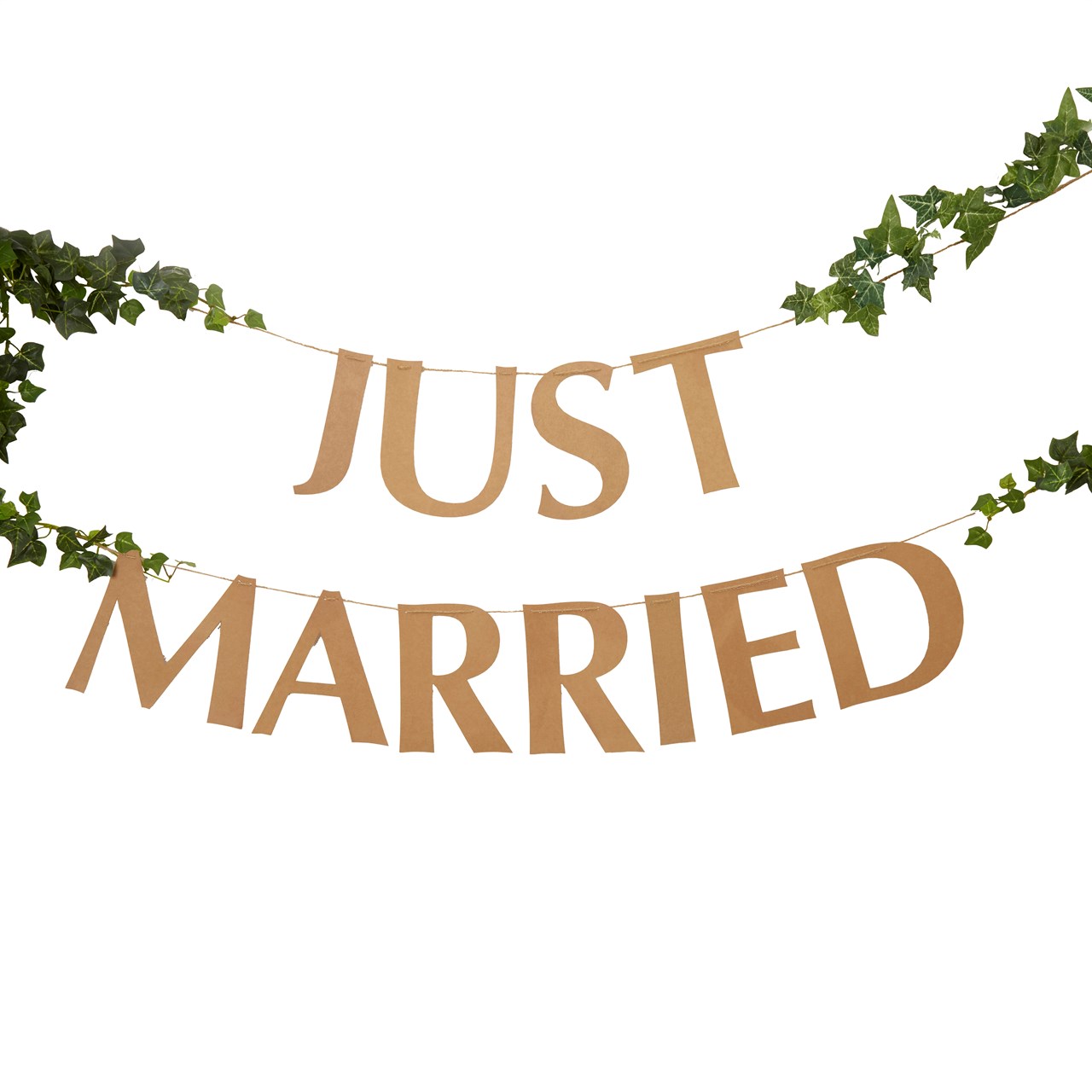 Just Married Rustic Style Bunting