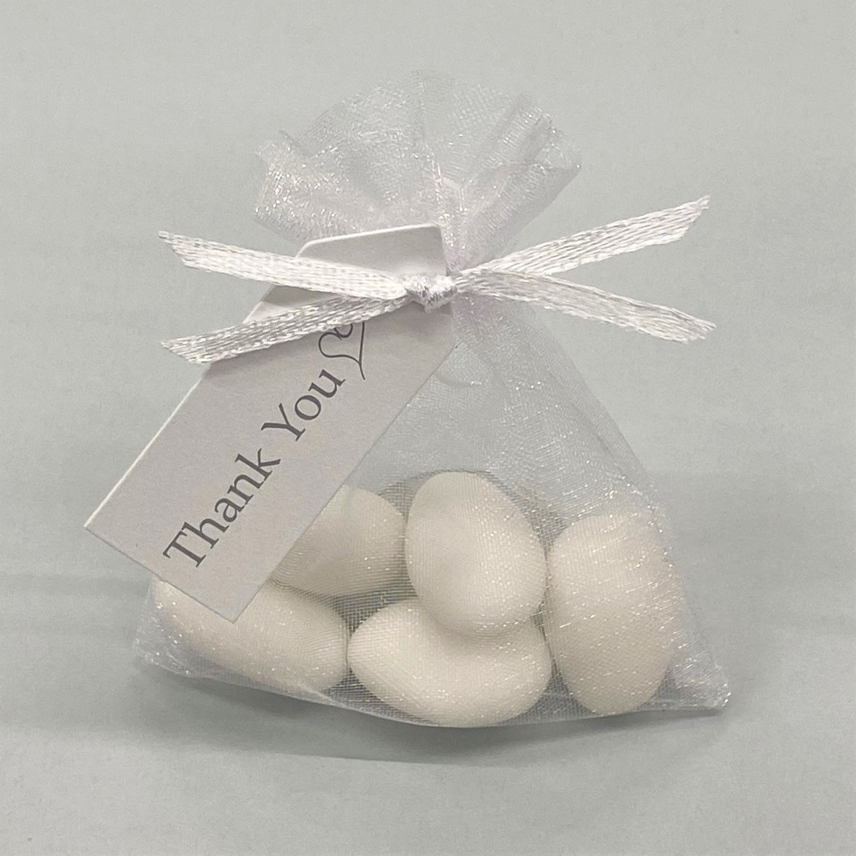 Picture of Message Voile Bag White Almond Favour