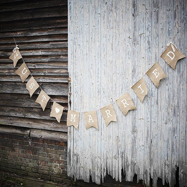 Picture of Bunting Hessian Just Married