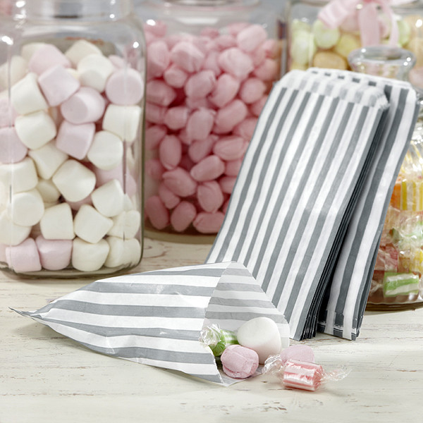 Picture of White & Silver Candy Bags