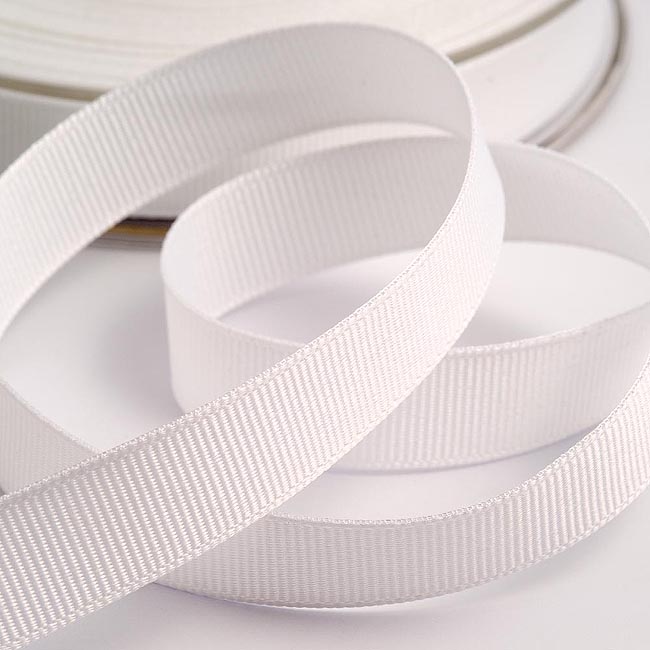DIY Grosgrain Ribbon in White | UK Wedding Favours