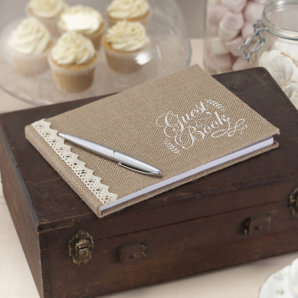 Picture of Hessian Burlap Guest Book
