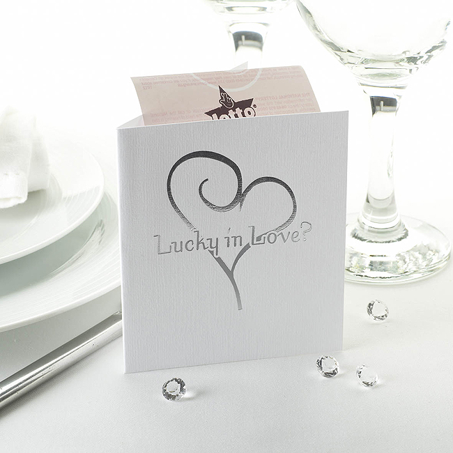 10 Silver Heart Wedding Place Card Holders 
