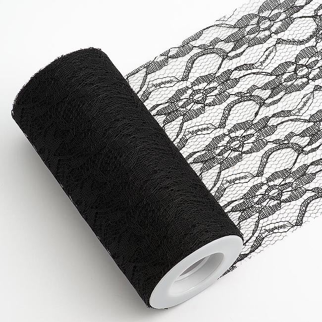 Picture of Vintage Lace on a Roll Black 15cm x 10m