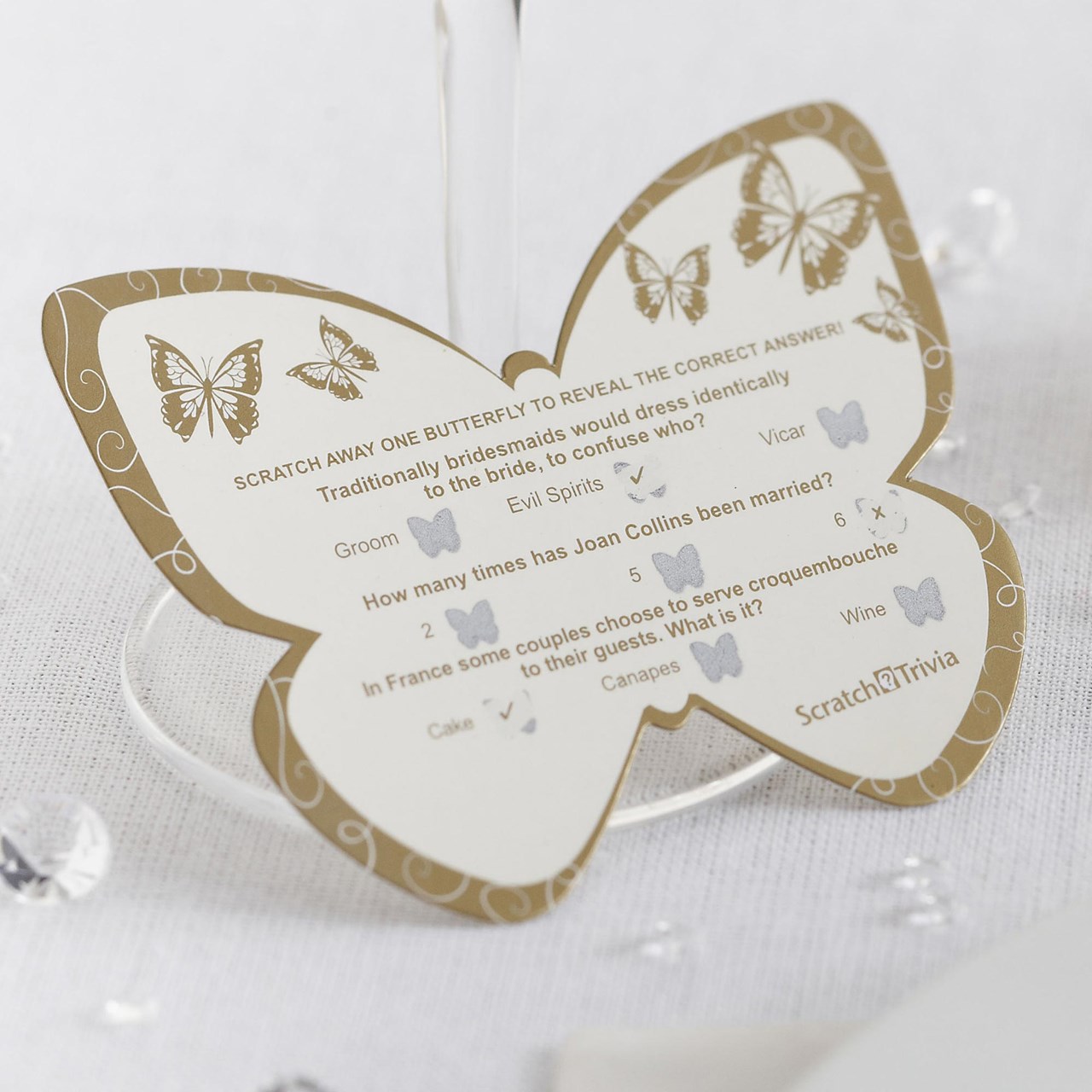 Picture of Scratch Trivia - Elegant Butterfly Gold